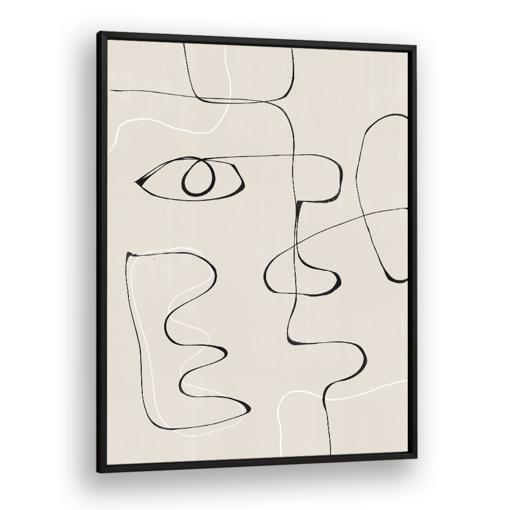 Elegant ABSTRACT FACE NO II, LINE ART PAINTINGS, perfect for enhancing modern home decor with captivating line art.