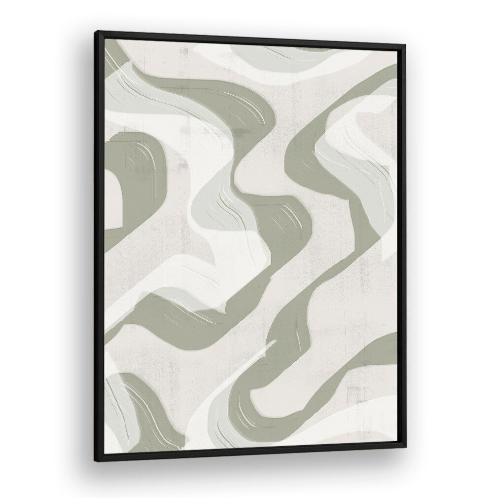 Captivating GREEN WAVES NO.3, BOHO ART PAINTINGS, features soothing greens for a serene, abstract decor piece.