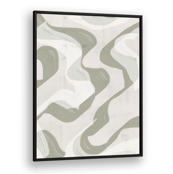 Captivating GREEN WAVES NO.3, BOHO ART PAINTINGS, features soothing greens for a serene, abstract decor piece.