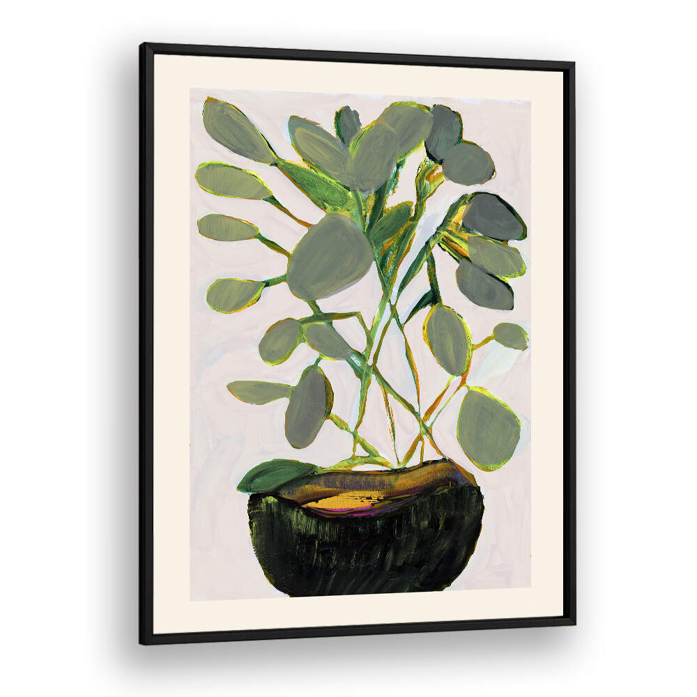 Stylish PLANT II, FLORAL FLOWER PAINTINGS showcasing vibrant green foliage, perfect for enhancing any space.