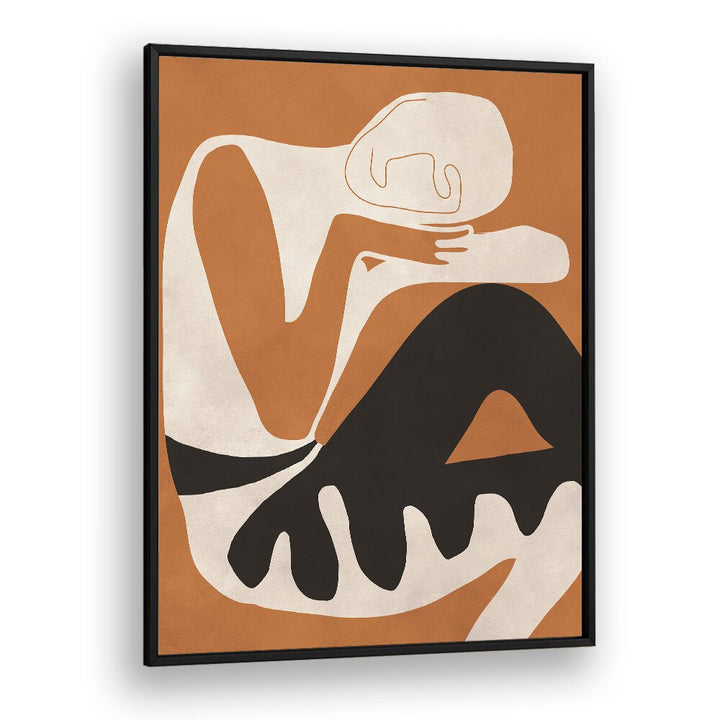 Stylish ABSTRACT ART FIGURE, BOHO ART PAINTINGS featuring earthy tones for a chic bohemian home decor accent.