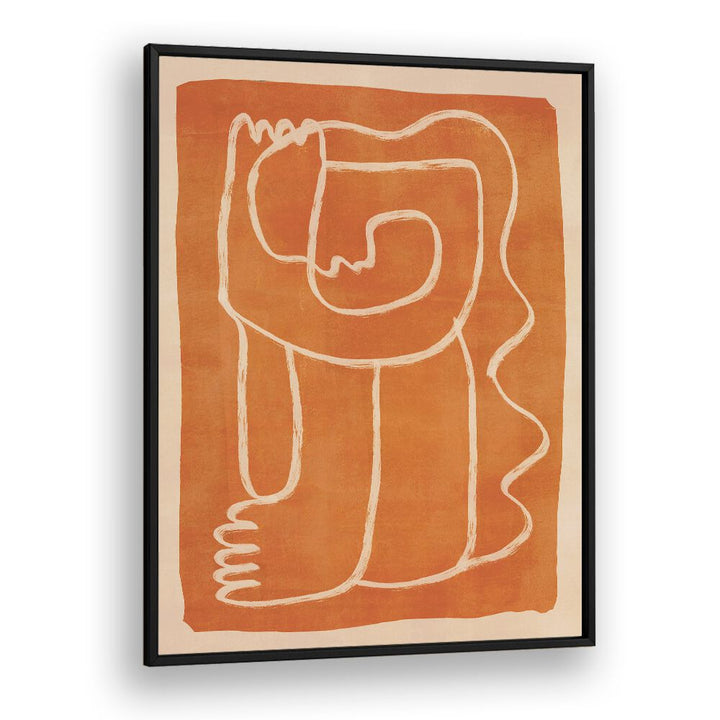 Elevate your space with the ABSTRACT LINE ART FIGURE, a stunning boho art painting blending contemporary design and earthy tones.