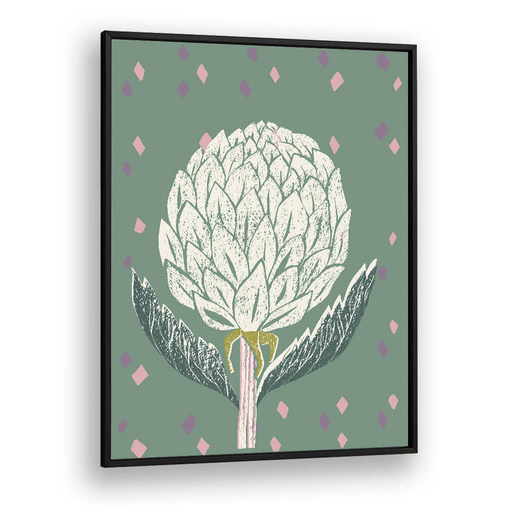 Artichoke Sage Green Floral Flower Paintings with abstract designs, perfect for transforming your space.