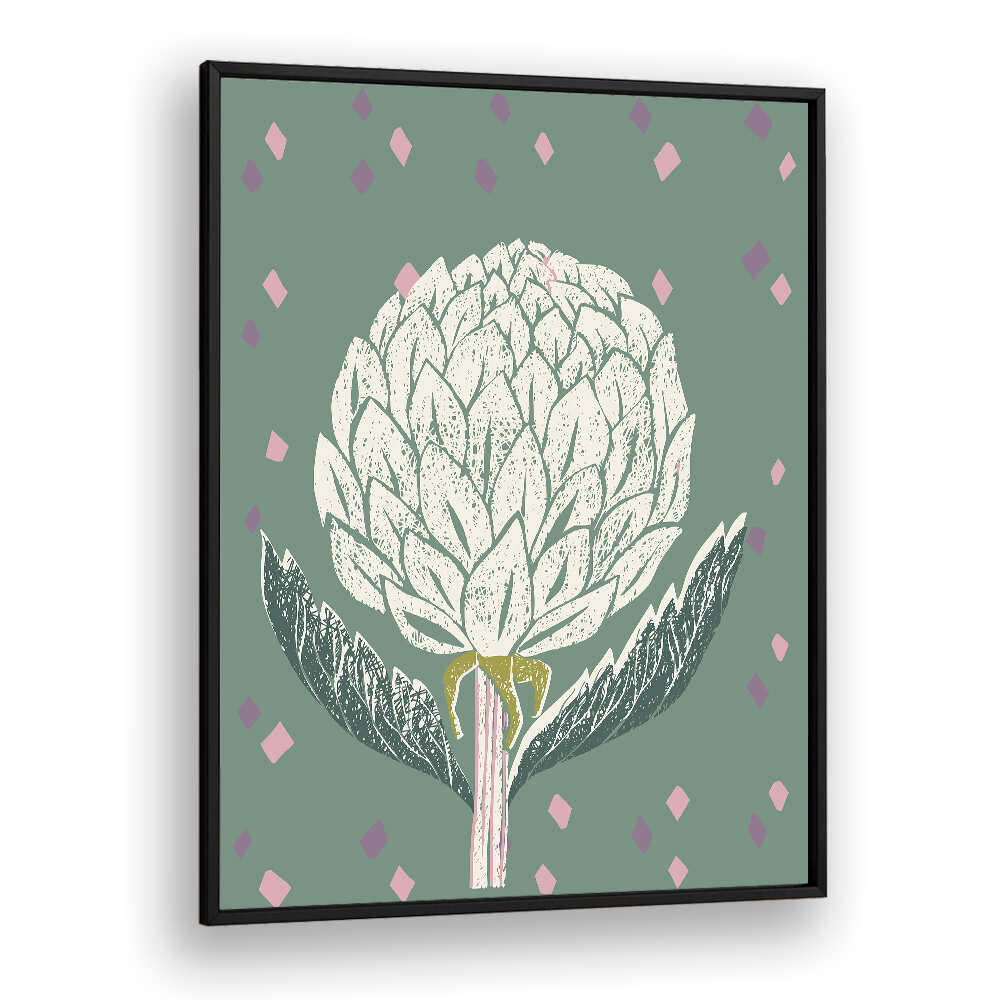Artichoke Sage Green Floral Flower Paintings with abstract designs, perfect for transforming your space.