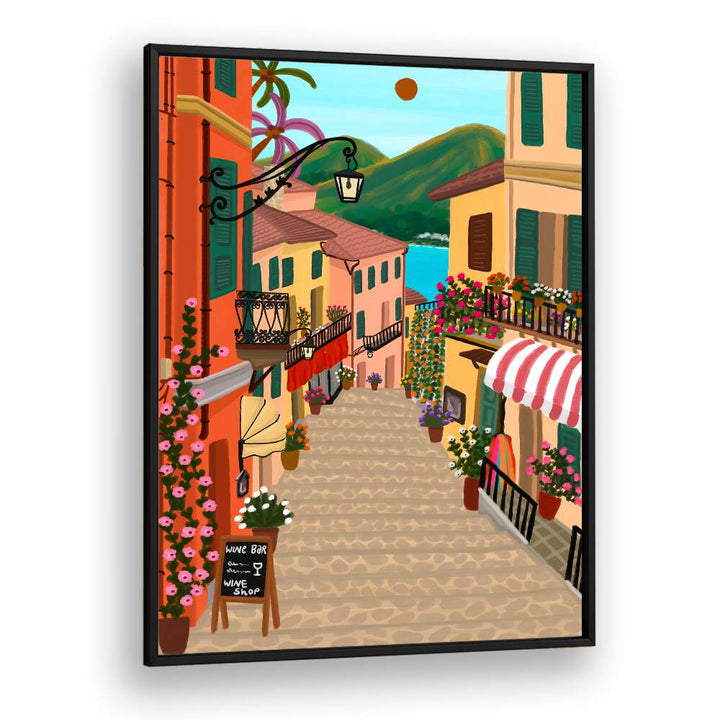 CHARMING MEDITERRANEAN VILLAGE , TRAVEL POSTERS