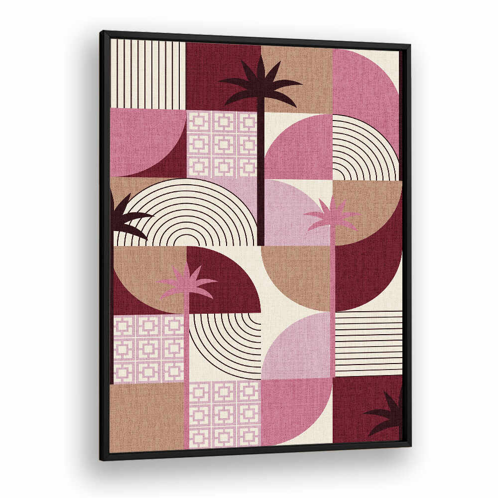 DESERT SHAPES AND PALMS MAUVE , FASHION POSTERS