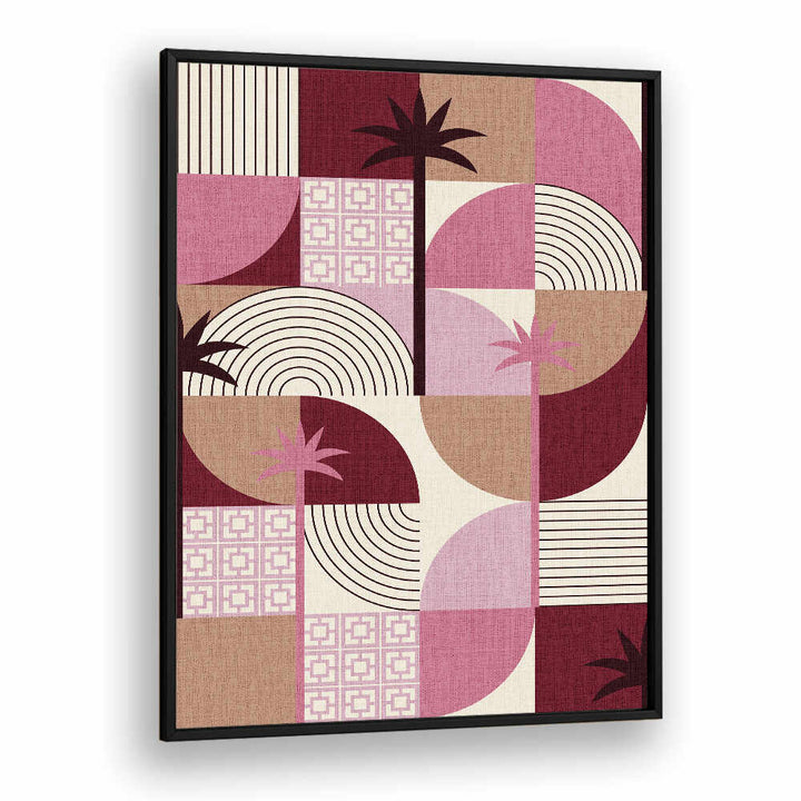 DESERT SHAPES AND PALMS MAUVE , FASHION POSTERS