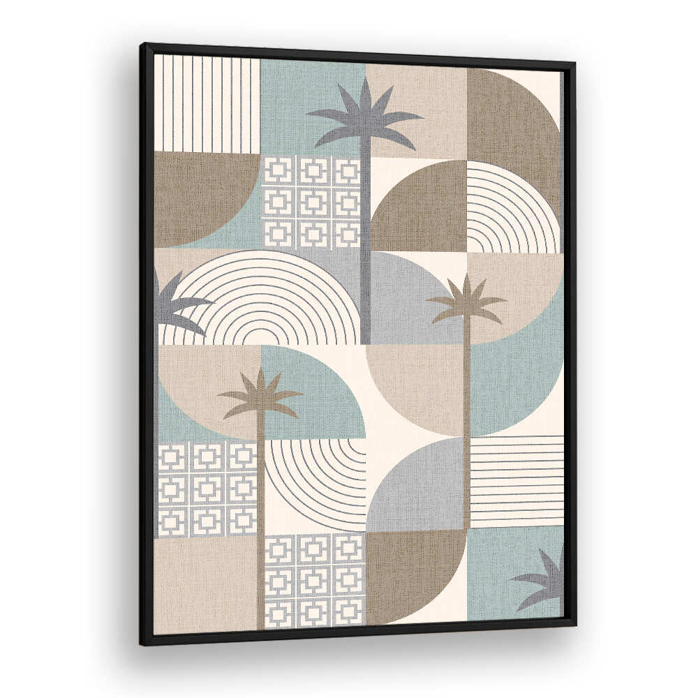 DESERT SHAPES AND PALMS SAND , BOHO ART PAINTINGS