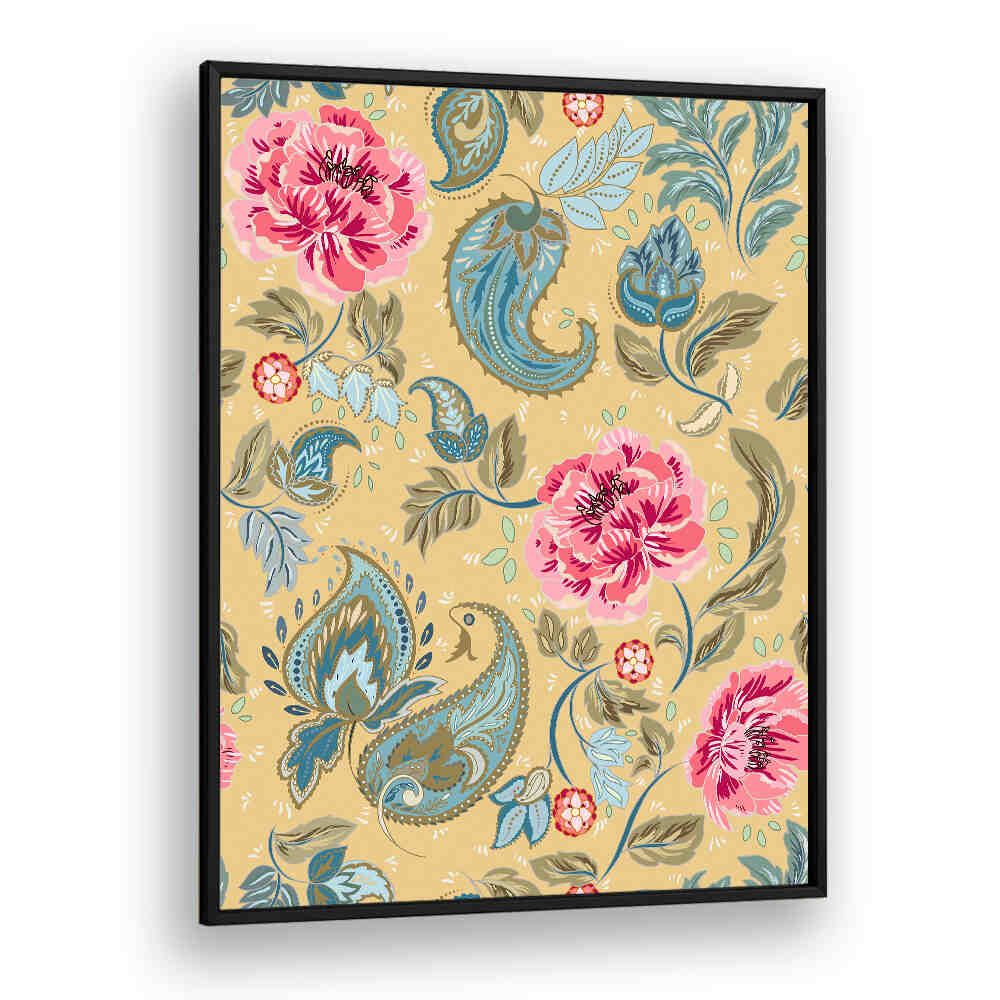Vibrant floral design in PAISLEY I, PATTERN ART PRINTS adds a touch of elegance to any space. Perfect for home decor.
