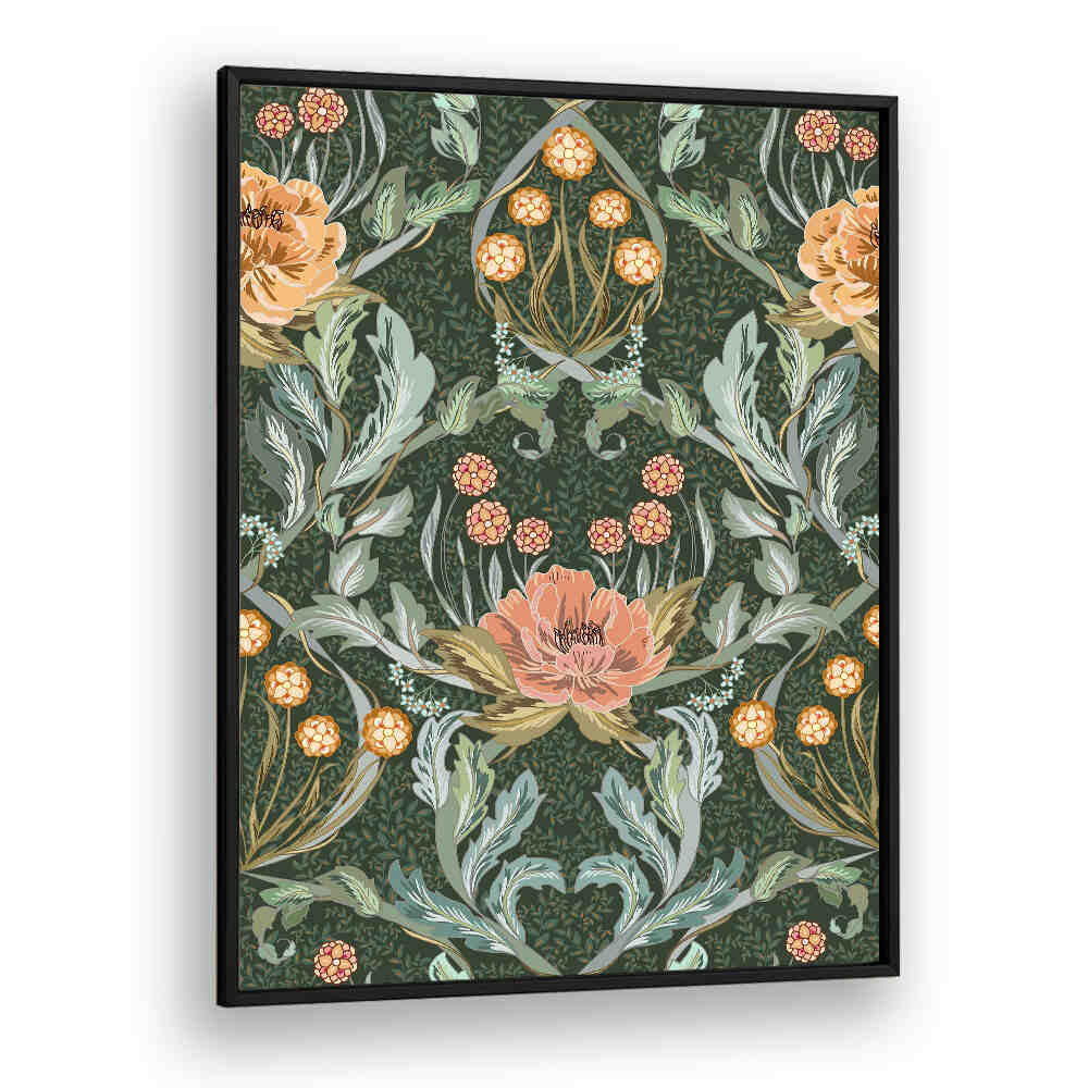 Transform your space with GOLDEN FOREST PATTERN, PATTERN ART PRINTS featuring intricate floral designs and nature motifs.