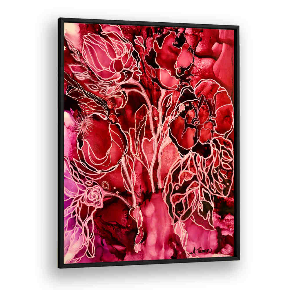 Vibrant HEAVENLY GARDEN, FLORAL FLOWER PAINTINGS, showcasing exquisite blooms in rich colors for serene spaces.