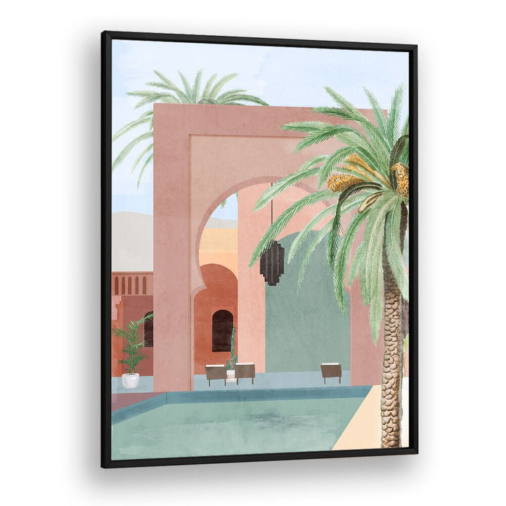 Vibrant MOROCCAN POOL, BOHO ART PAINTINGS add exotic charm and color to your living space. Perfect for boho decor!