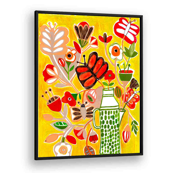 FLOWERS AND BUTTERFLIES , FLORAL FLOWER PAINTINGS