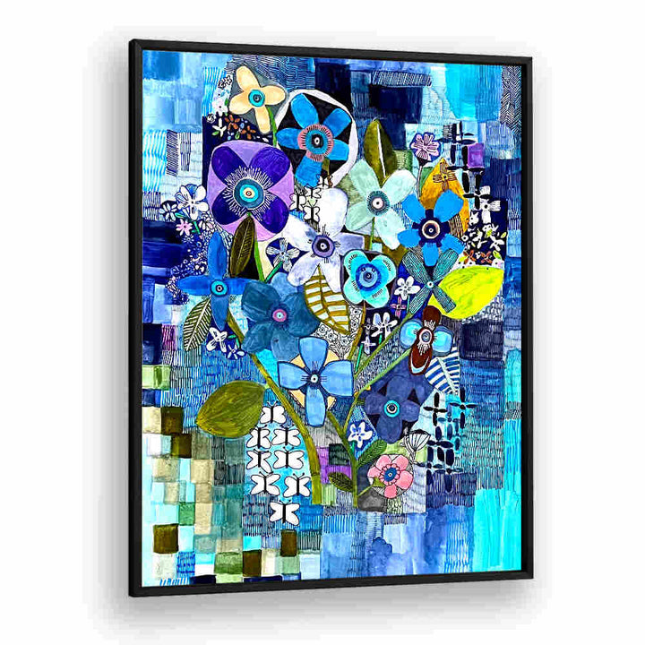 SO BLUE , FLORAL FLOWER PAINTINGS