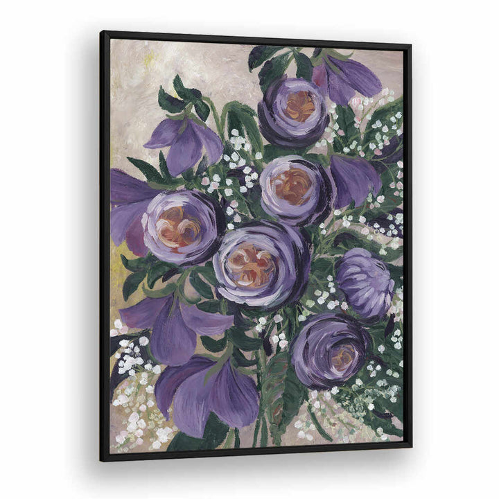 AALIYAH PAINTERLY ENGLISH ROSES , FLORAL FLOWER PAINTINGS