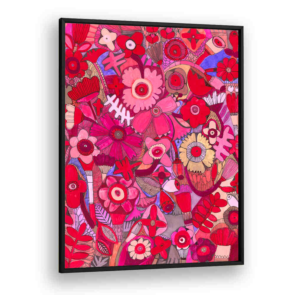 HOT PINK DELIGHT , FLORAL FLOWER PAINTINGS