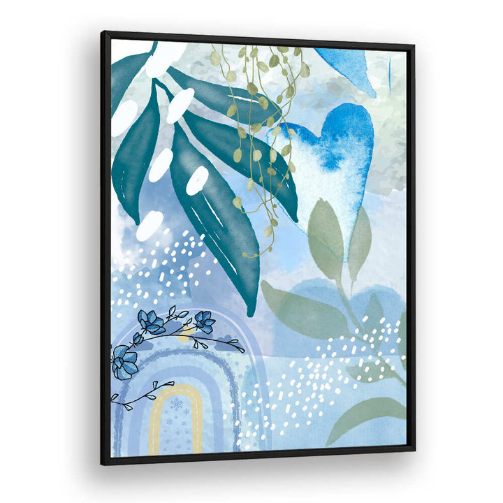 ICEBERG BLUE I , FLORAL FLOWER PAINTINGS