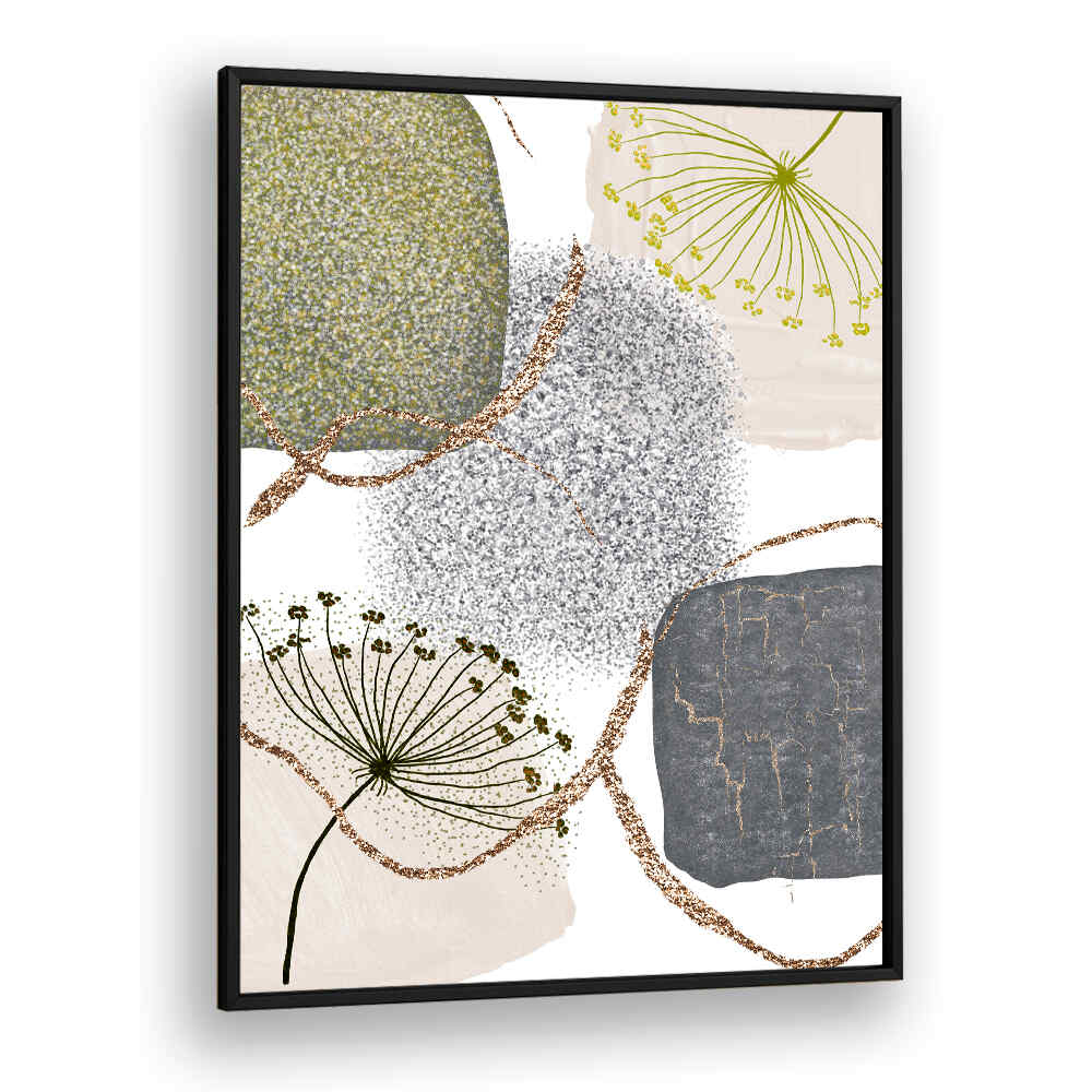 GREEN GREY I , BOHO ART PAINTINGS