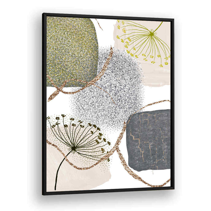 GREEN GREY I , BOHO ART PAINTINGS