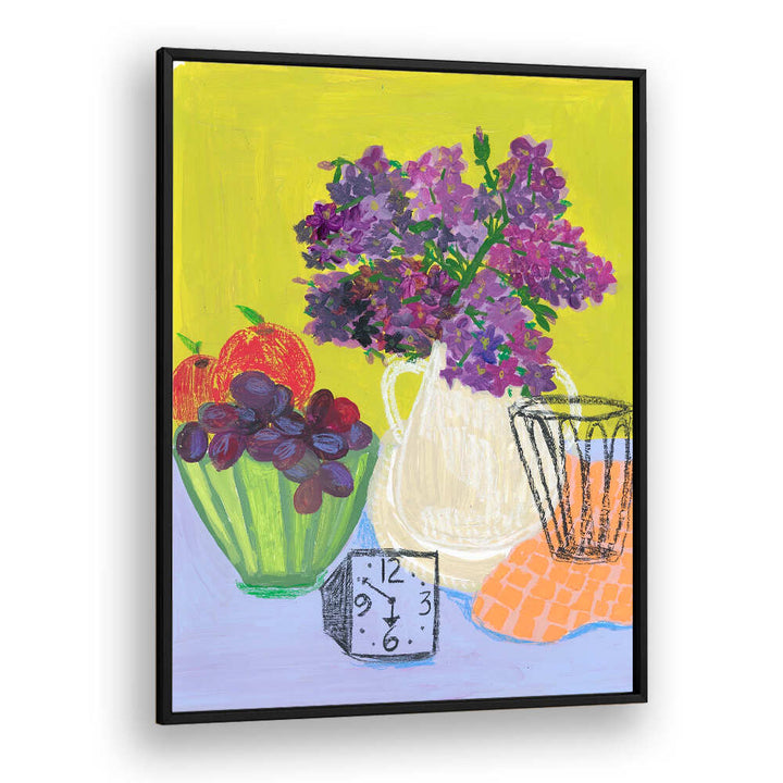 IT WAS TIME FOR LILACS , FLORAL FLOWER PAINTINGS