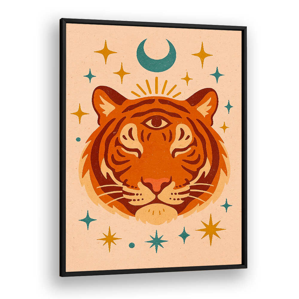 THE THIRD EYE - TIGER , BOHO ART PAINTINGS