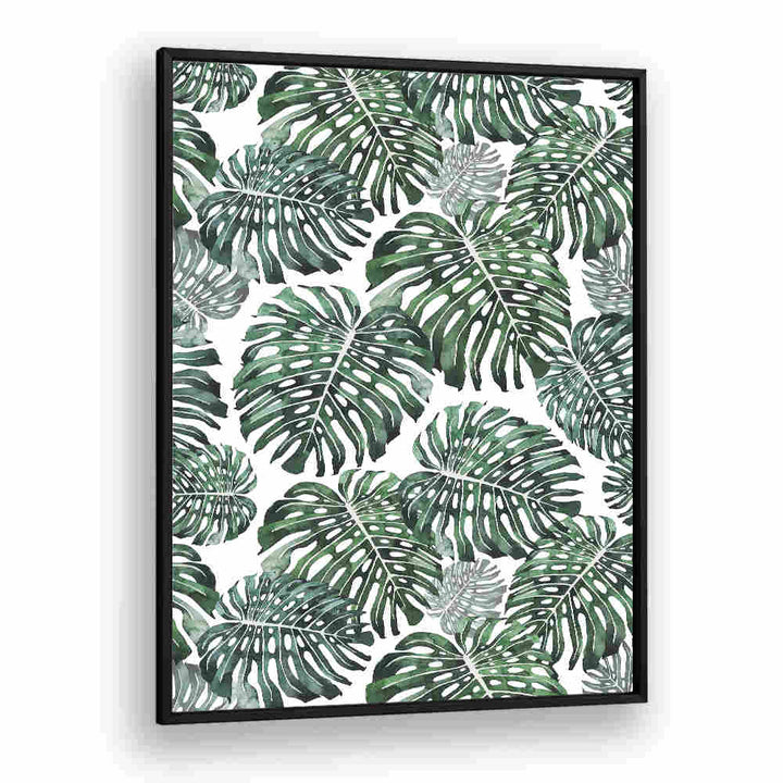 TROPICAL MONSTERA LEAVES , FLORAL FLOWER PAINTINGS