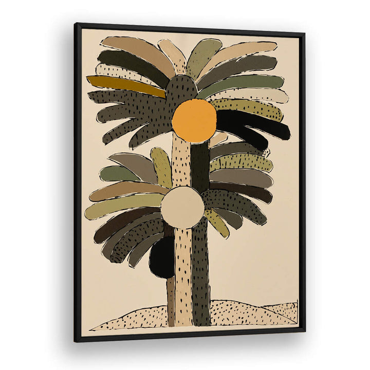 PALM SILHOUETTES , FLORAL FLOWER PAINTINGS