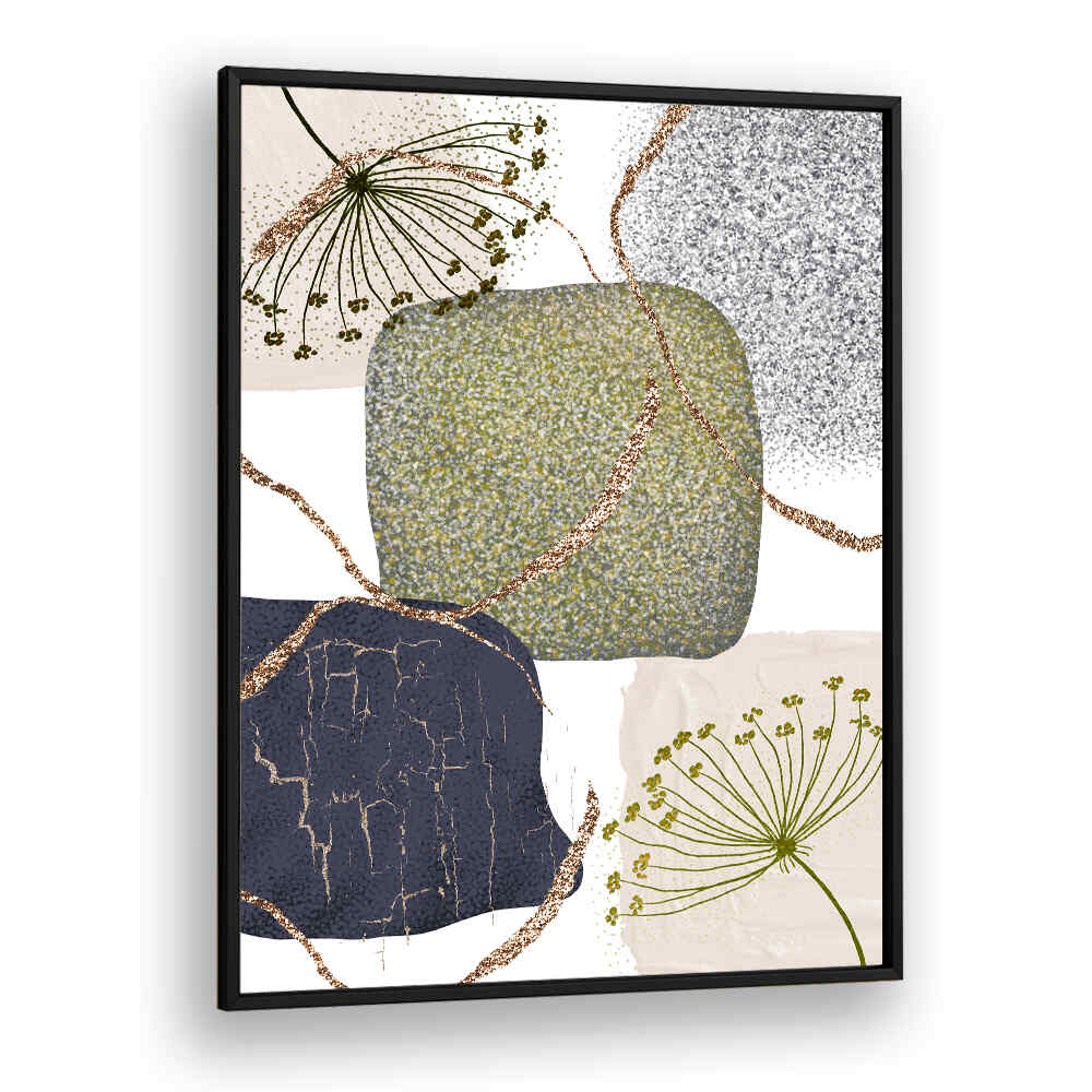 GREEN GREY II , BOHO ART PAINTINGS