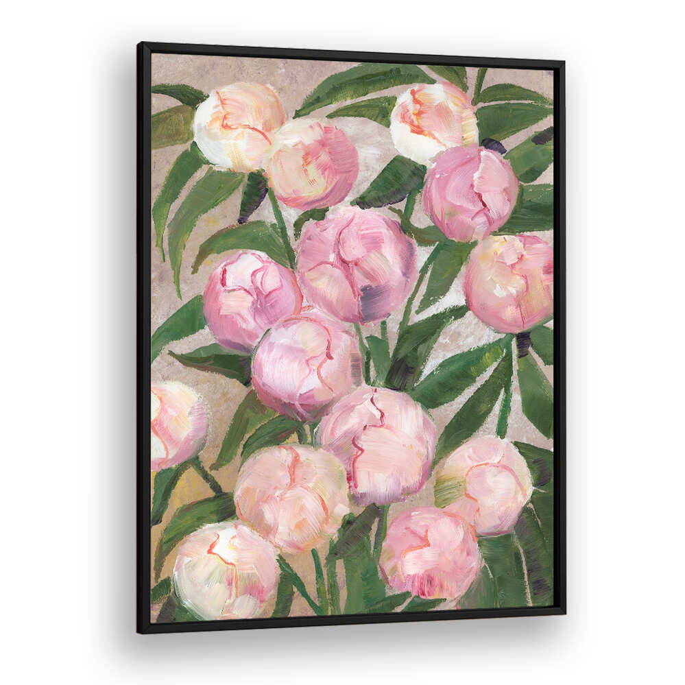 VALENTY PAINTERLY PEONIES , FLORAL FLOWER PAINTINGS