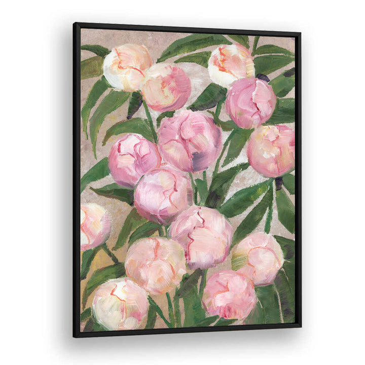 VALENTY PAINTERLY PEONIES , FLORAL FLOWER PAINTINGS