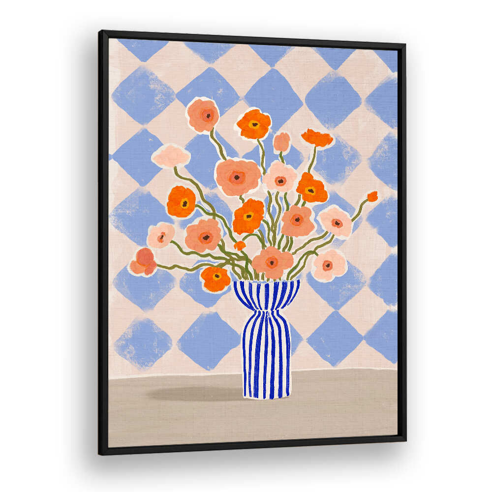 PAINTERLY POPPIES , FLORAL FLOWER PAINTINGS