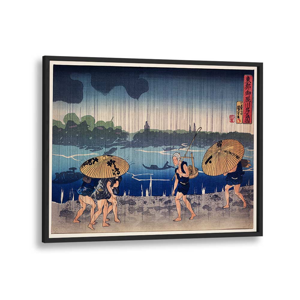PEOPLE WALKING , VINTAGE PAINTINGS