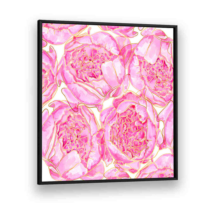 SALLY'S PEONIES PATTERN , FLORAL FLOWER PAINTINGS
