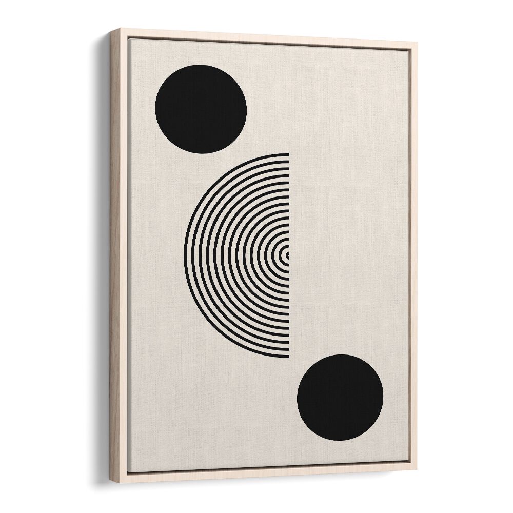 Elegant BLACK MOLE I, BOHO ART PRINTS featuring black and white circles, perfect for modern home decor.