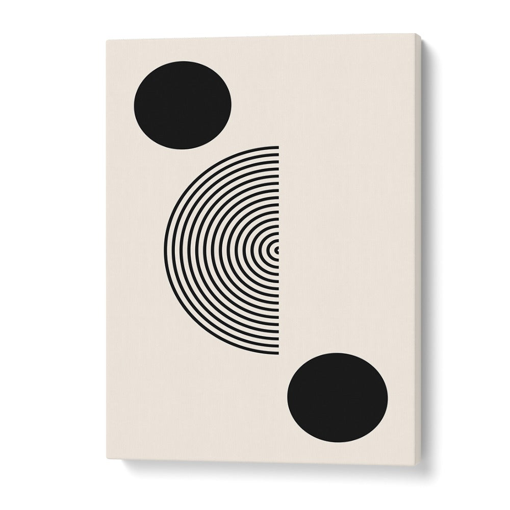 Black Mole I, Boho Art Prints features elegant black and white circles, perfect for modern home decor.