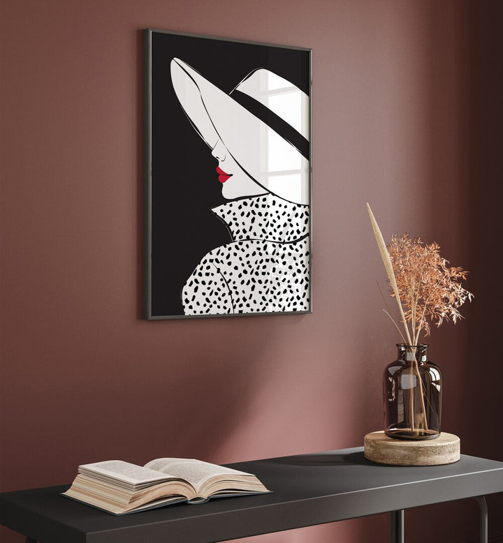 Stylish BLAIR, FASHION POSTERS artwork features a chic black and white portrait, perfect for modern home decor.