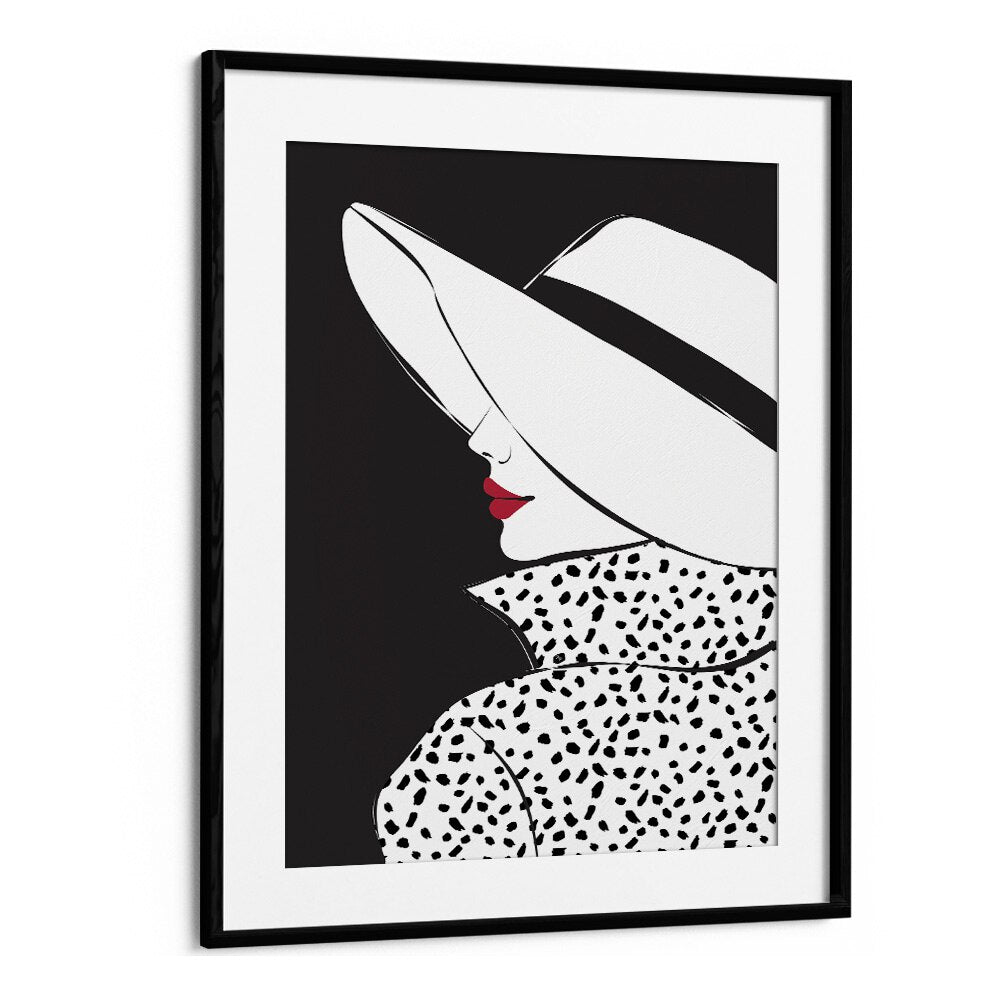 Elegant BLAIR fashion poster features a chic black and white portrait, perfect for stylish home decor.
