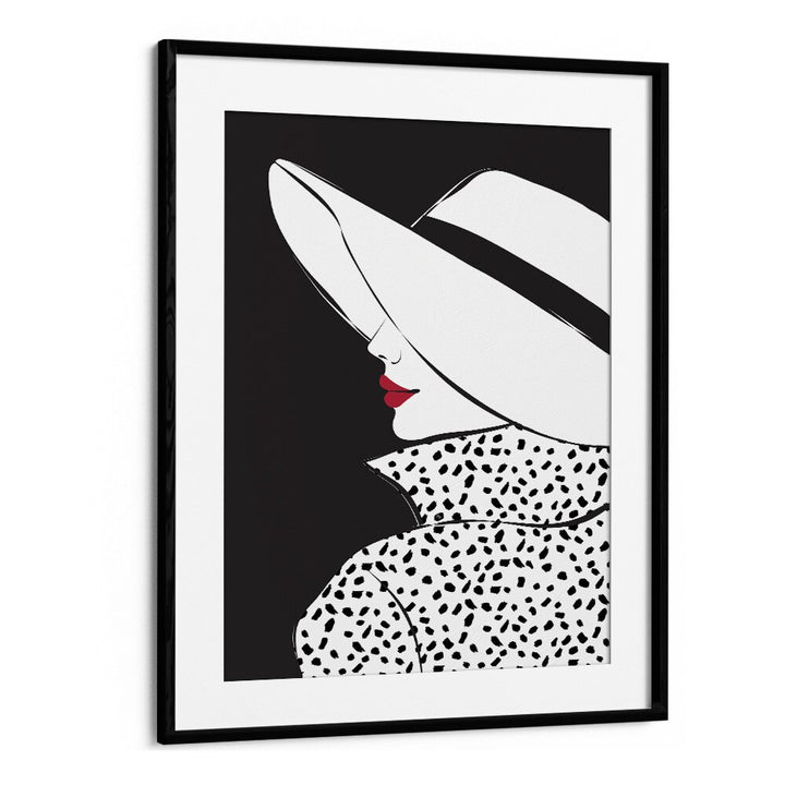 Elegant BLAIR fashion poster features a chic black and white portrait, perfect for stylish home decor.