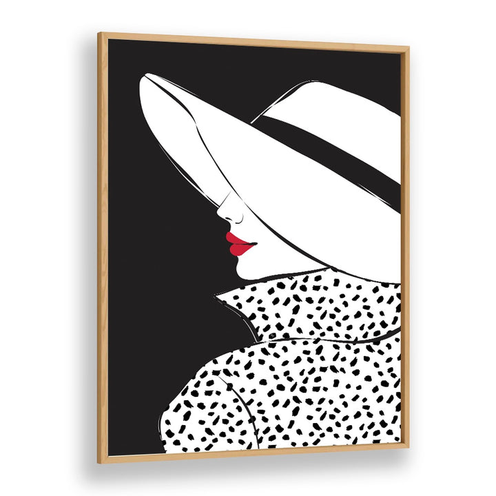 Elegant BLAIR fashion poster featuring a black and white portrait of a woman in a stylish hat and coat.
