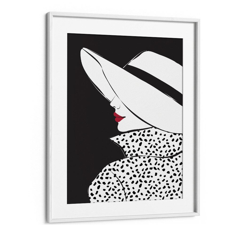 Stylish BLAIR fashion poster by Martina features a chic black and white portrait, perfect for elegant decor.