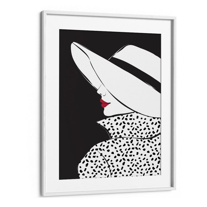 Stylish BLAIR fashion poster by Martina features a chic black and white portrait, perfect for elegant decor.