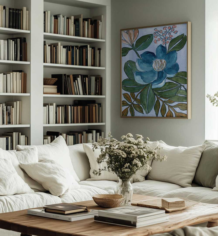BLUE BLOSSOM , FLORAL FLOWER PAINTINGS