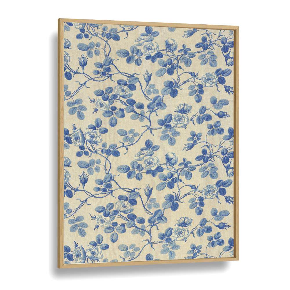 Transform your space with BLUE FLORAL FABRIC I, a stunning floral wall art featuring elegant blue flower patterns.