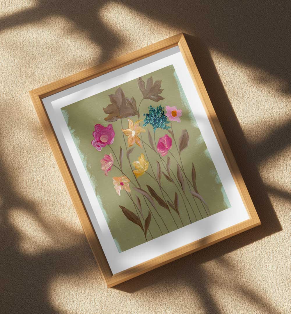 BLUSH IN BLOOM , FLORAL FLOWER PAINTINGS