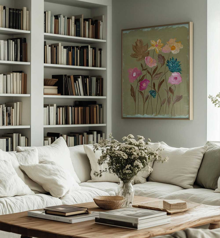 BLUSH IN BLOOM II , FLORAL FLOWER PAINTINGS