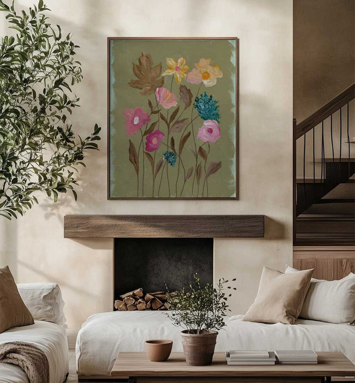 BLUSH IN BLOOM II , FLORAL FLOWER PAINTINGS