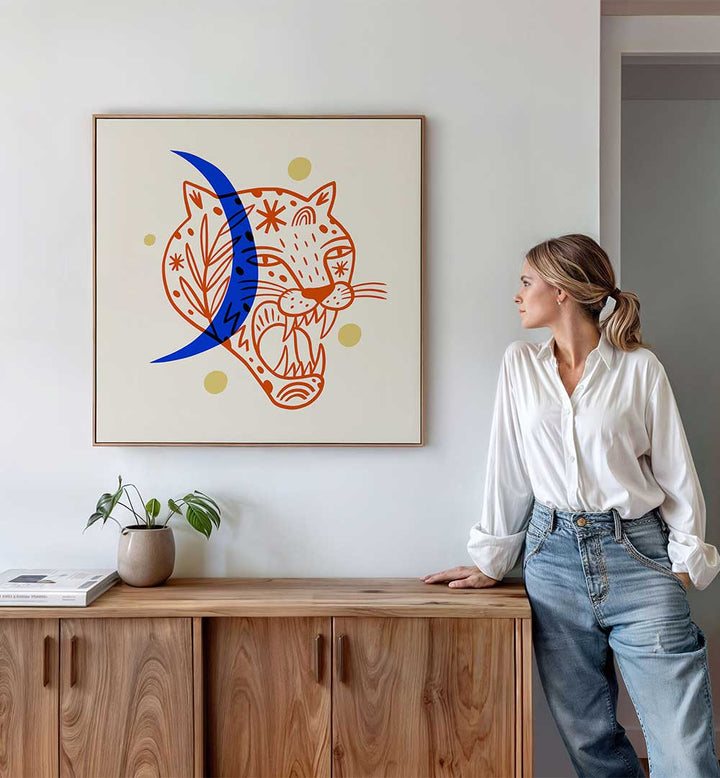 BOHO TIGER II , BOHO ART PAINTINGS