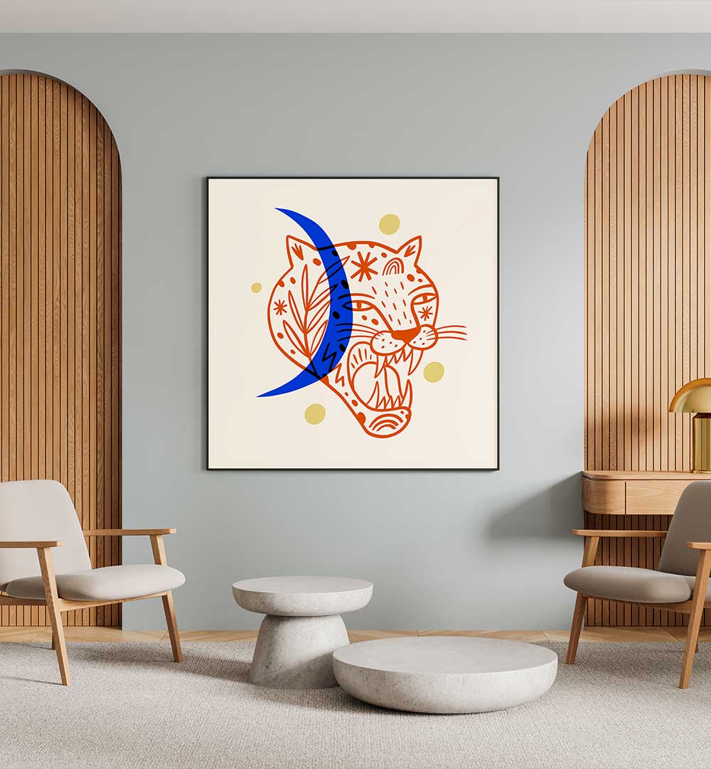 BOHO TIGER II , BOHO ART PAINTINGS