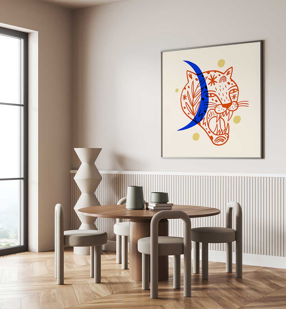 BOHO TIGER II , BOHO ART PAINTINGS