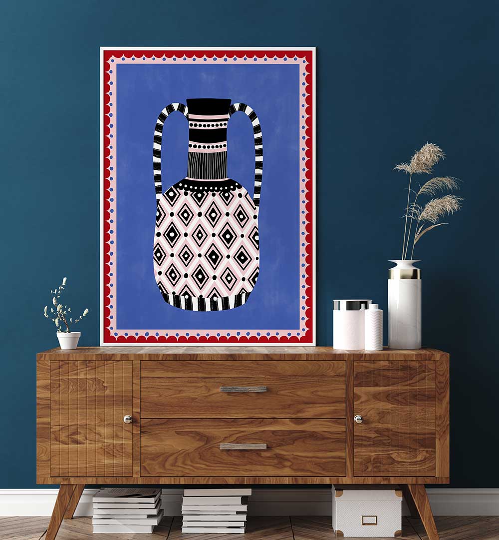 BOLD GEOMETRIC PATTERNS , FLORAL FLOWER PAINTINGS